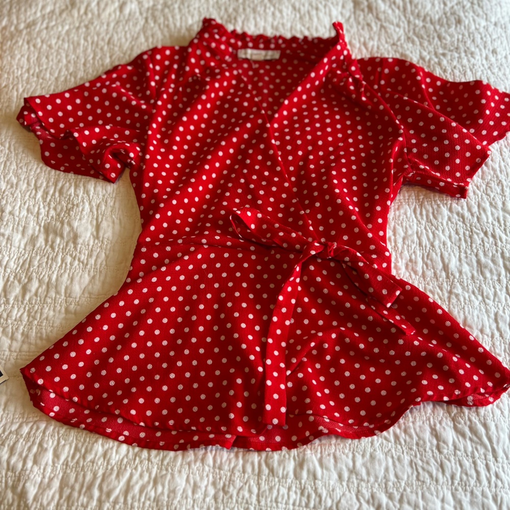 Red Polka Dot Top